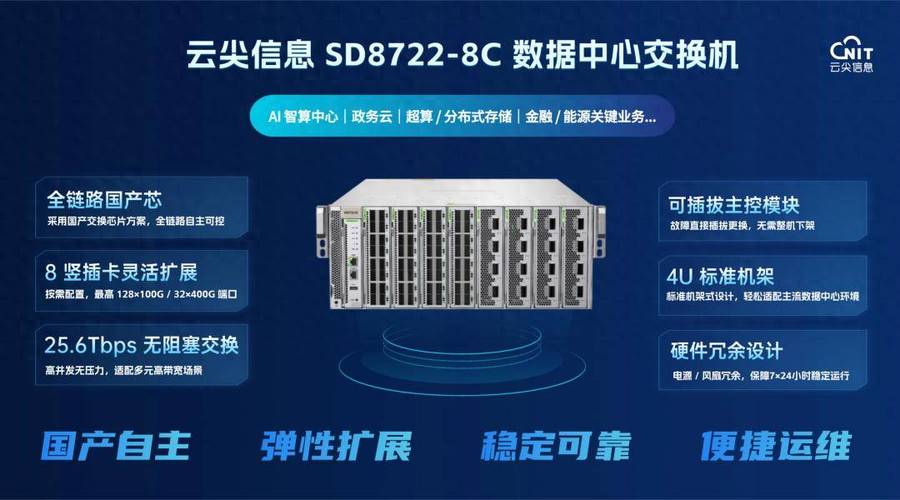 云尖信息SD8722網絡交換機 面向云時代的高性能接入解決方案